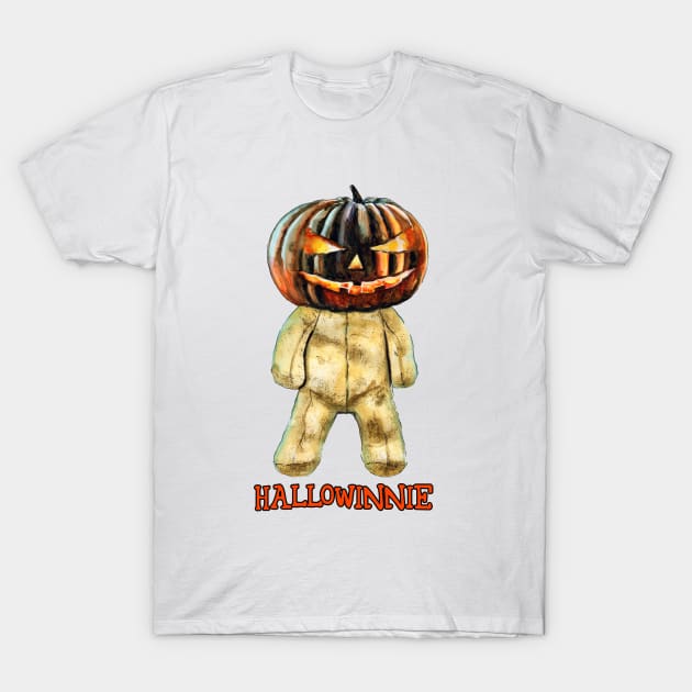 Halloween teddy bear creepy illustration T-Shirt by victoriazavyalova_art